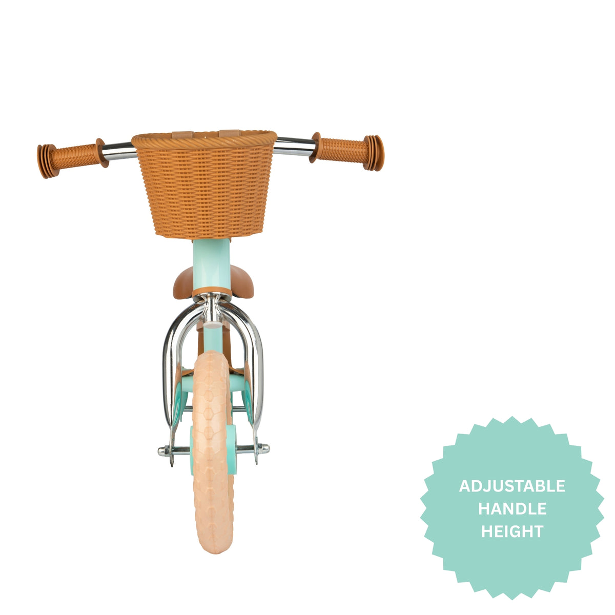 ATOM 10&quot; Glider Bike With Basket - Mint Green