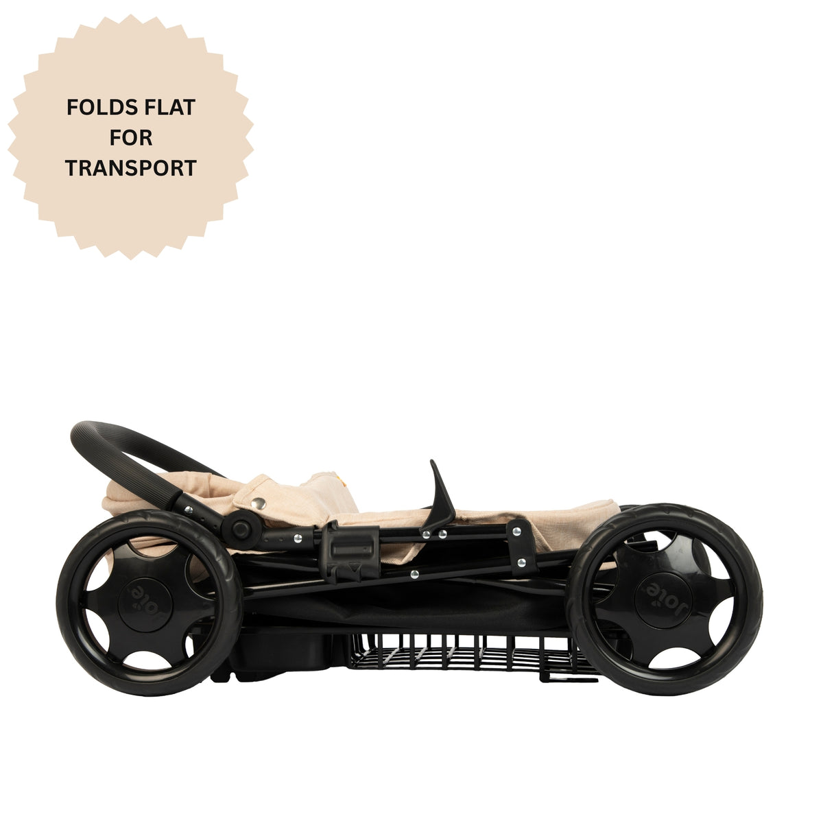 Joie Cherish Dolls Pram - Stone &amp; Black Prams