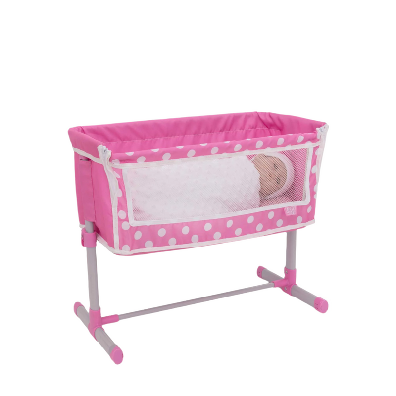Dolly Tots Beside Me Dolly Cot - Cozy and Compact Toy Cot for Dolls, Ideal for Playtime
