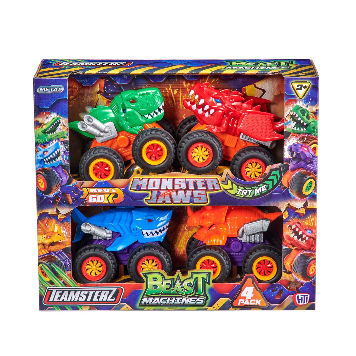 Teamsterz Monster Jaws Chomping Monster Jaw Cars | 4 Included