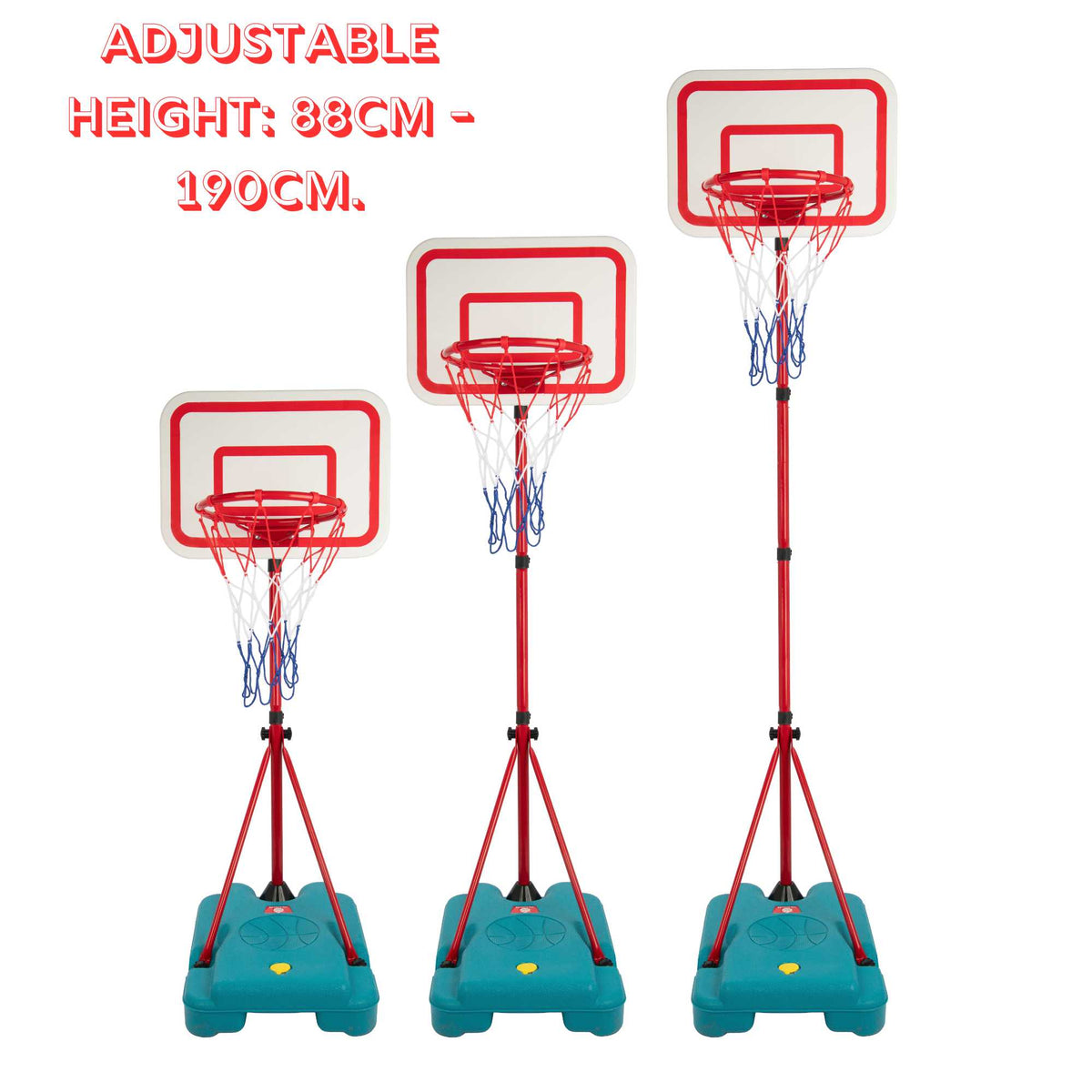 2-in-1 Kids Basketball Hoop Set with Adjustable Height, Sticky Dart Board, Velcro Darts, 3 Mini Balls, Ball Pump, and Water-Fillable Base for Indoor and Outdoor Play