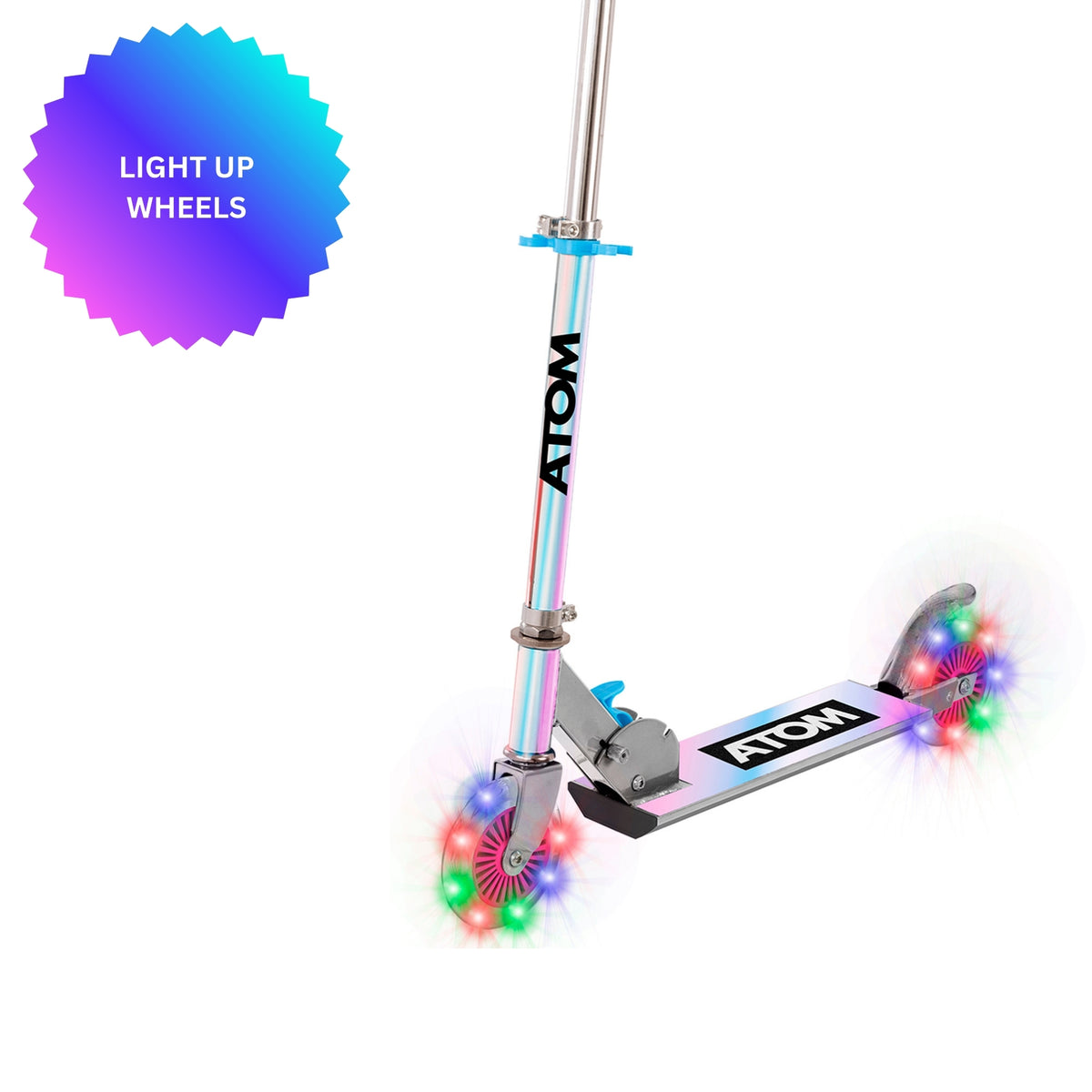 ATOM Light Up Inline Scooter - Holographic Scooters
