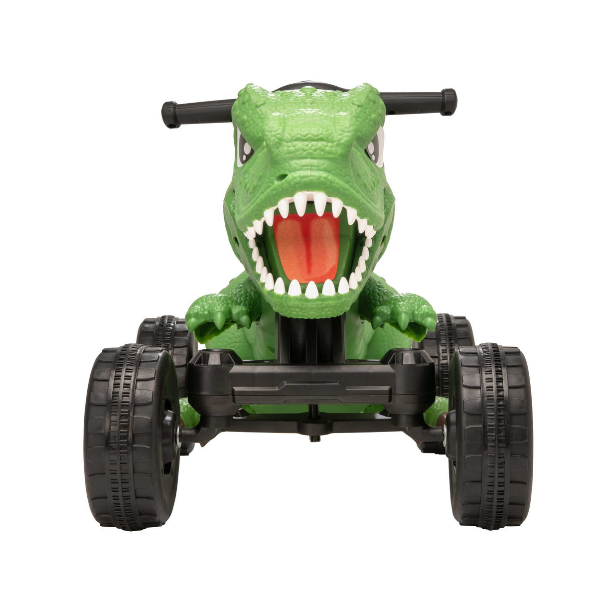 ATOM Dino Quad Battery Operated Ride-On Toy for kids, featuring a dinosaur-themed design, four rugged wheels, and easy-to-use controls, perfect for adventurous outdoor play.