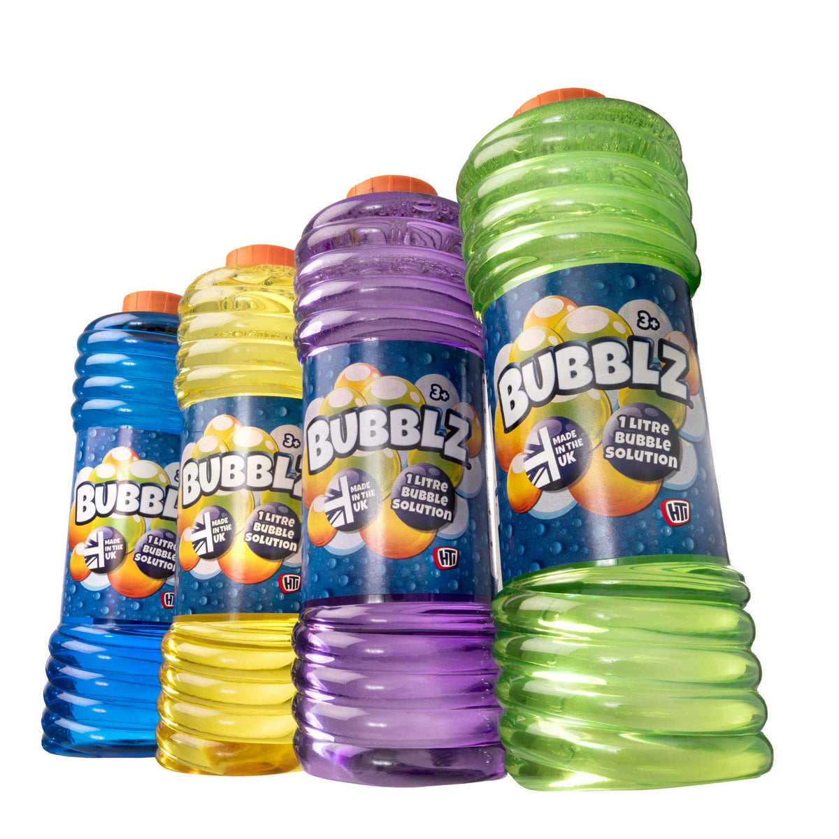 Bubblz 1 Litre Bubble Solution bottle with colorful label, perfect for creating long-lasting, large bubbles for kids and outdoor fun.