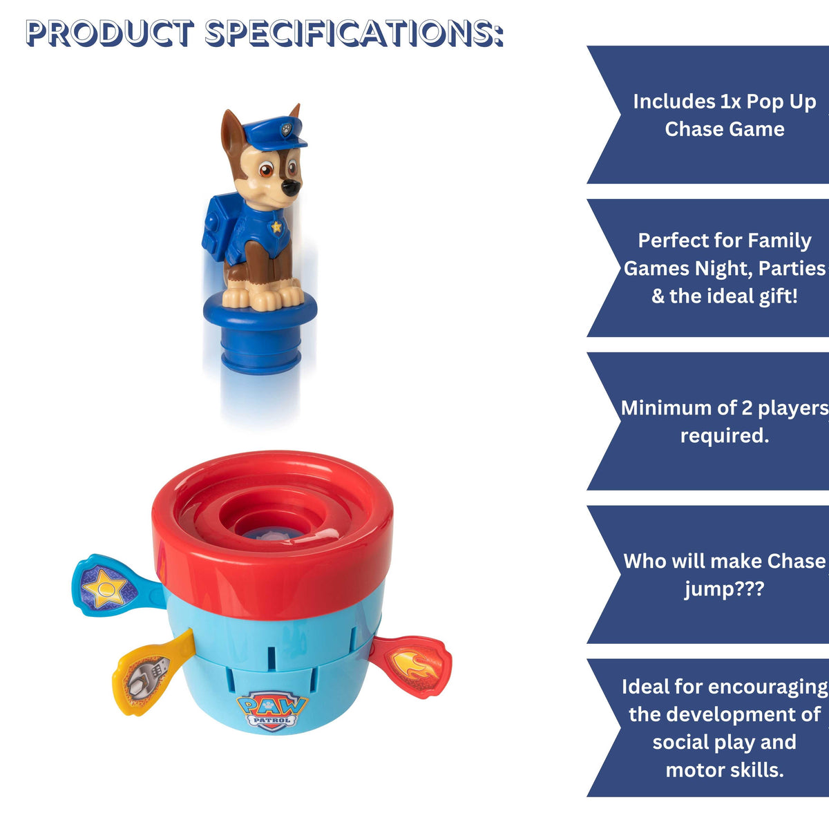 Paw Patrol Load Up Pup Board Game - Chase Boxed Family Games
