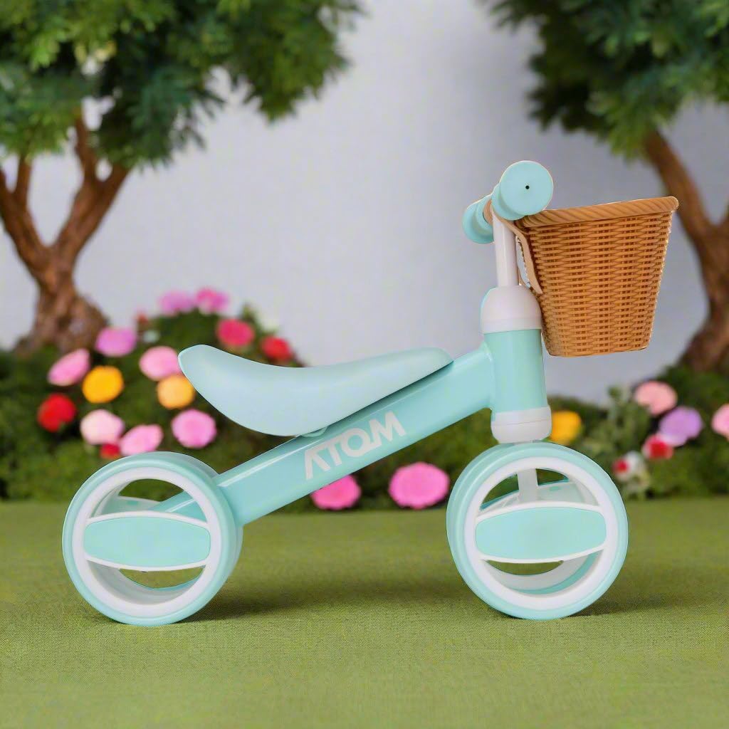 Atom Bobble Bike With Basket - Mint Green