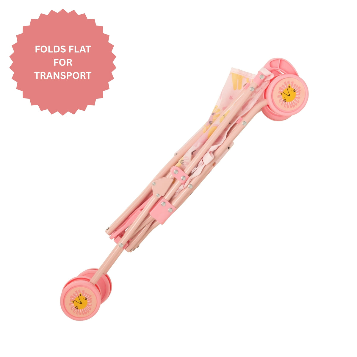 BabyBoo Twin Dolls Stroller - Pink Jungle Pushchairs