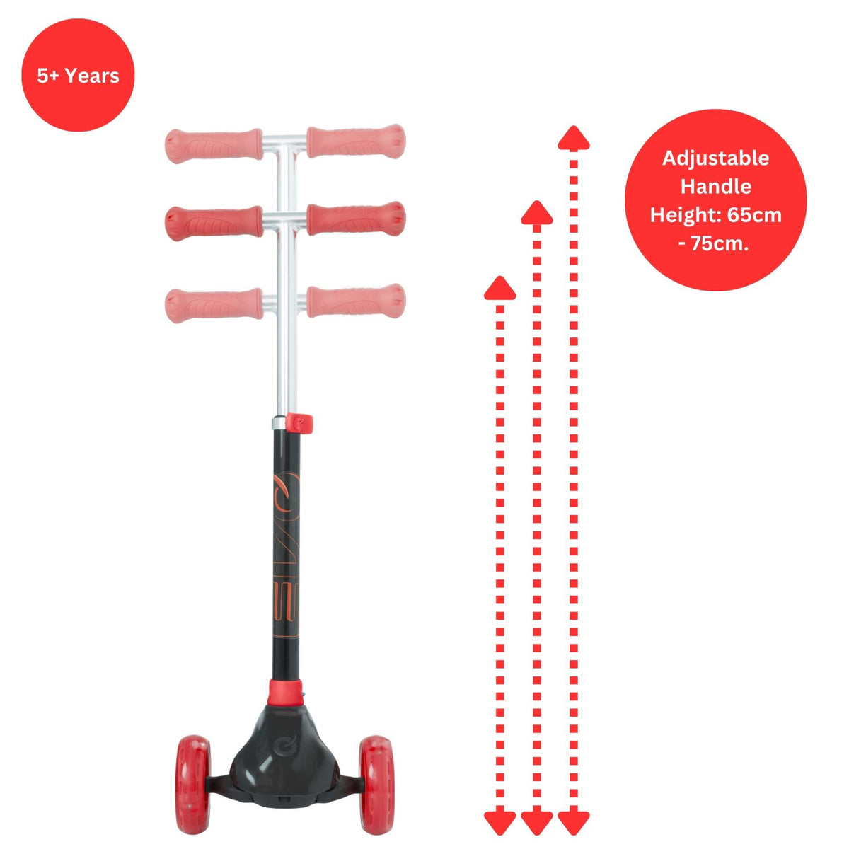 EVO Eclipse Light Up Scooter - Red Scooters