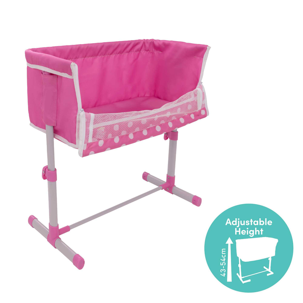 Dolly Tots Beside Me Dolly Cot - Cozy and Compact Toy Cot for Dolls, Ideal for Playtime