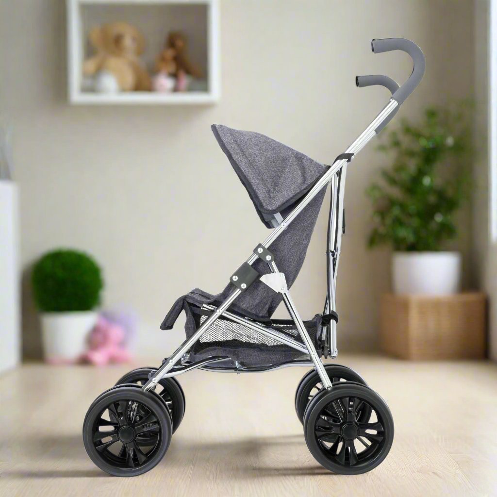 Celuna Premium Junior Dolls Stroller - Grey Pushchairs