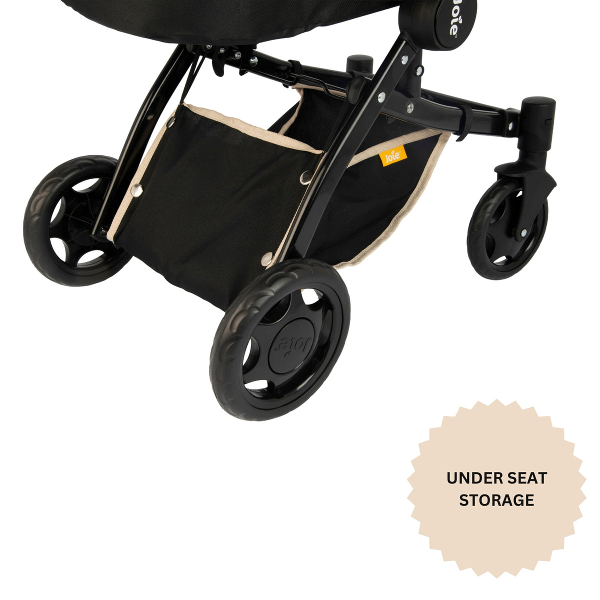 Joie Junior Chrome 3-in-1 Dolls Pram - Stone &amp; Black Dolls, Playsets &amp; Toy Figures