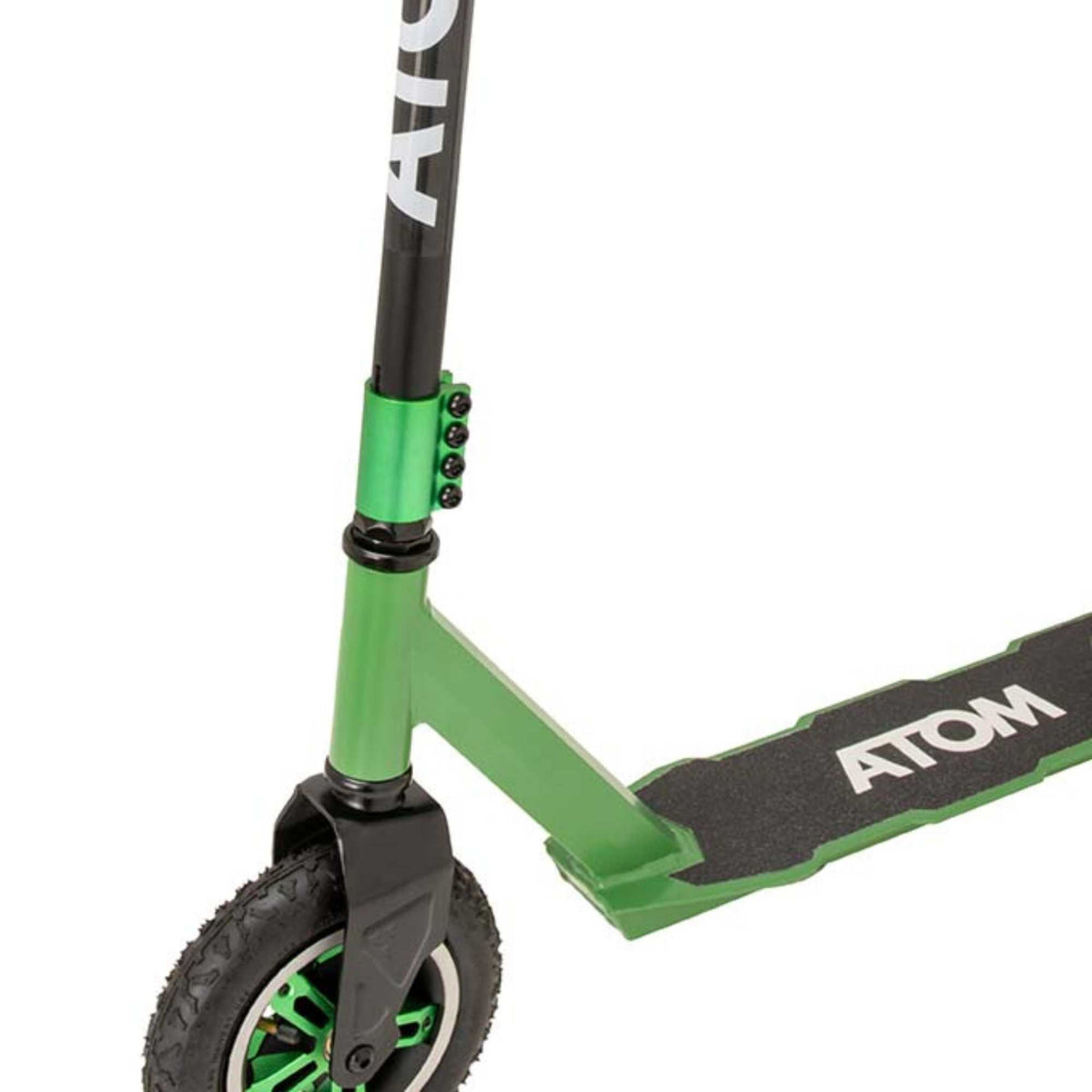 ATOM Dirt Rider Scooter in Green, durable off-road scooter designed for rugged terrains and adventurous rides