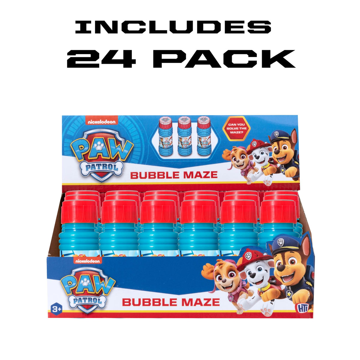 Paw Patrol Bubble 24 Multipack - 59ml, With Maze Game Bubble Toys