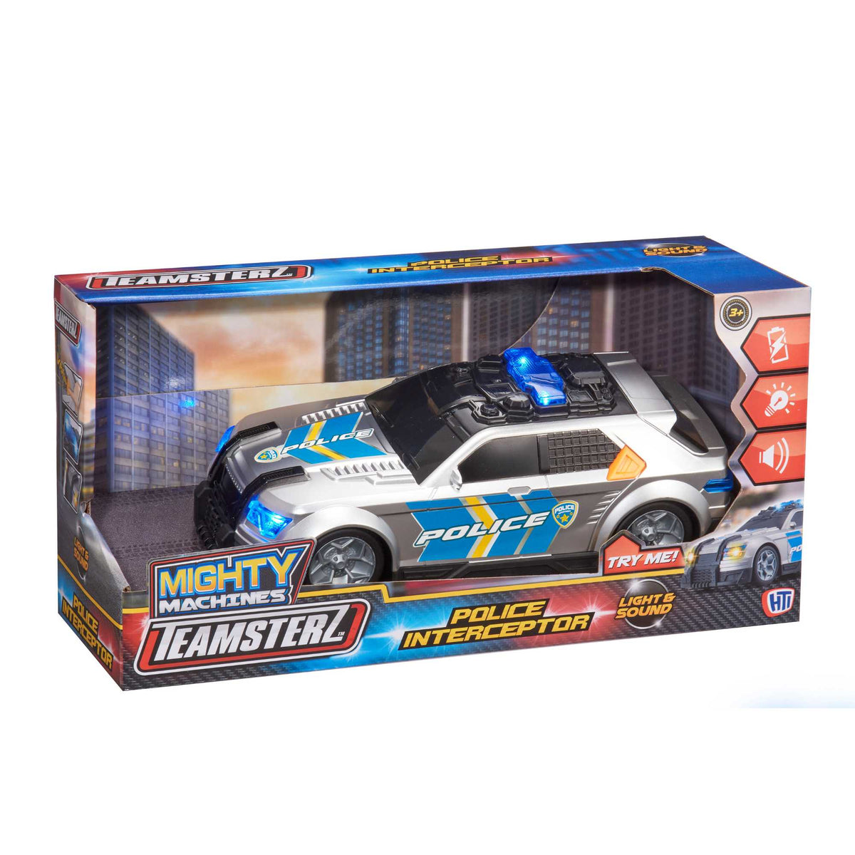 Teamsterz Mighty Machines Light &amp; Sound Police Interceptor Car