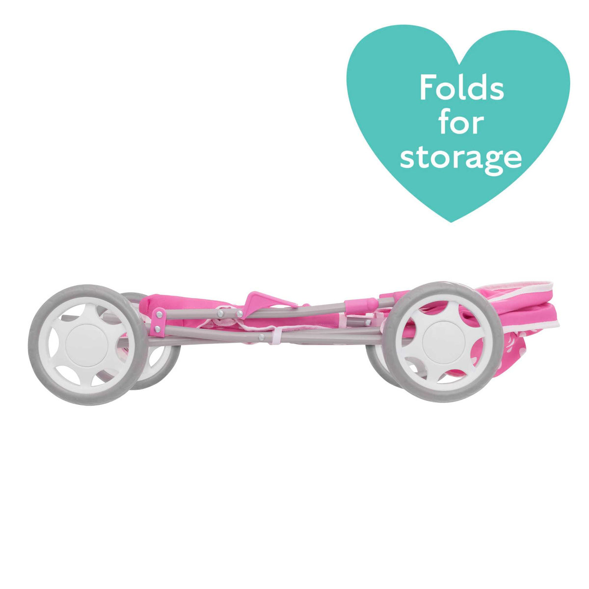 Dolly Tots Baby Dolls Pram - Cute and Sturdy Toy Pram for Baby Dolls, Ideal for Pretend Play