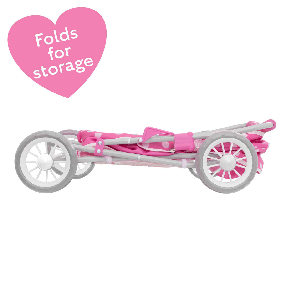 Dolly Tots Cutie Dolls Pram - Adorable and Compact Toy Pram for Dolls