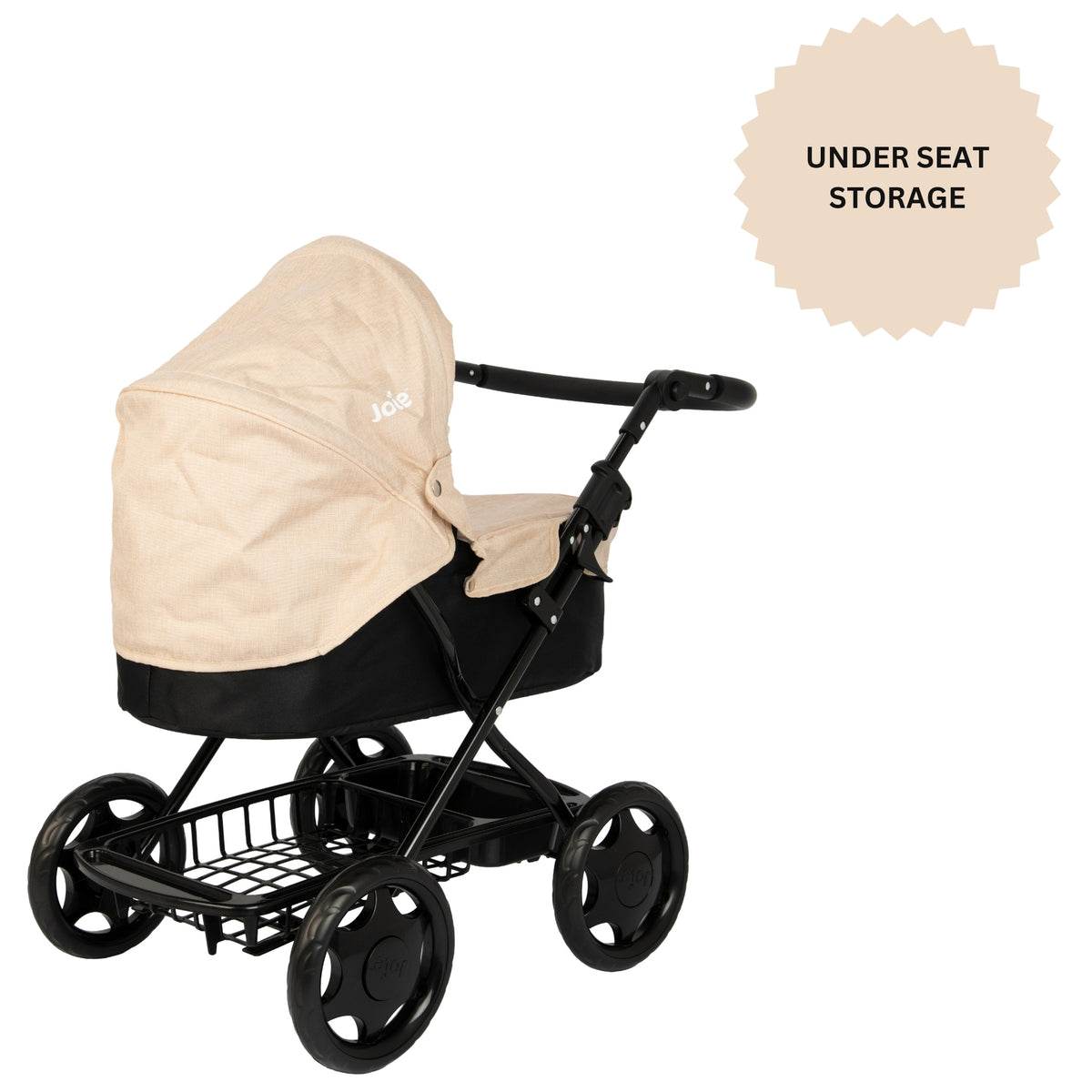 Joie Cherish Dolls Pram - Stone &amp; Black Prams