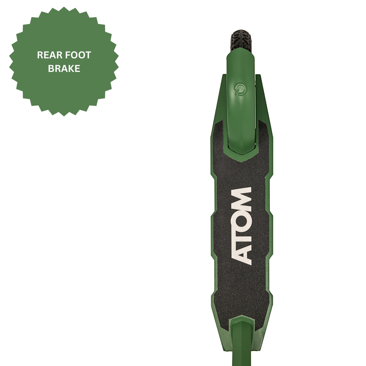 ATOM Dirt Rider Scooter in Green – Off-Road Kids Stunt Scooter with Large Wheels and Durable Frame for Outdoor Adventures