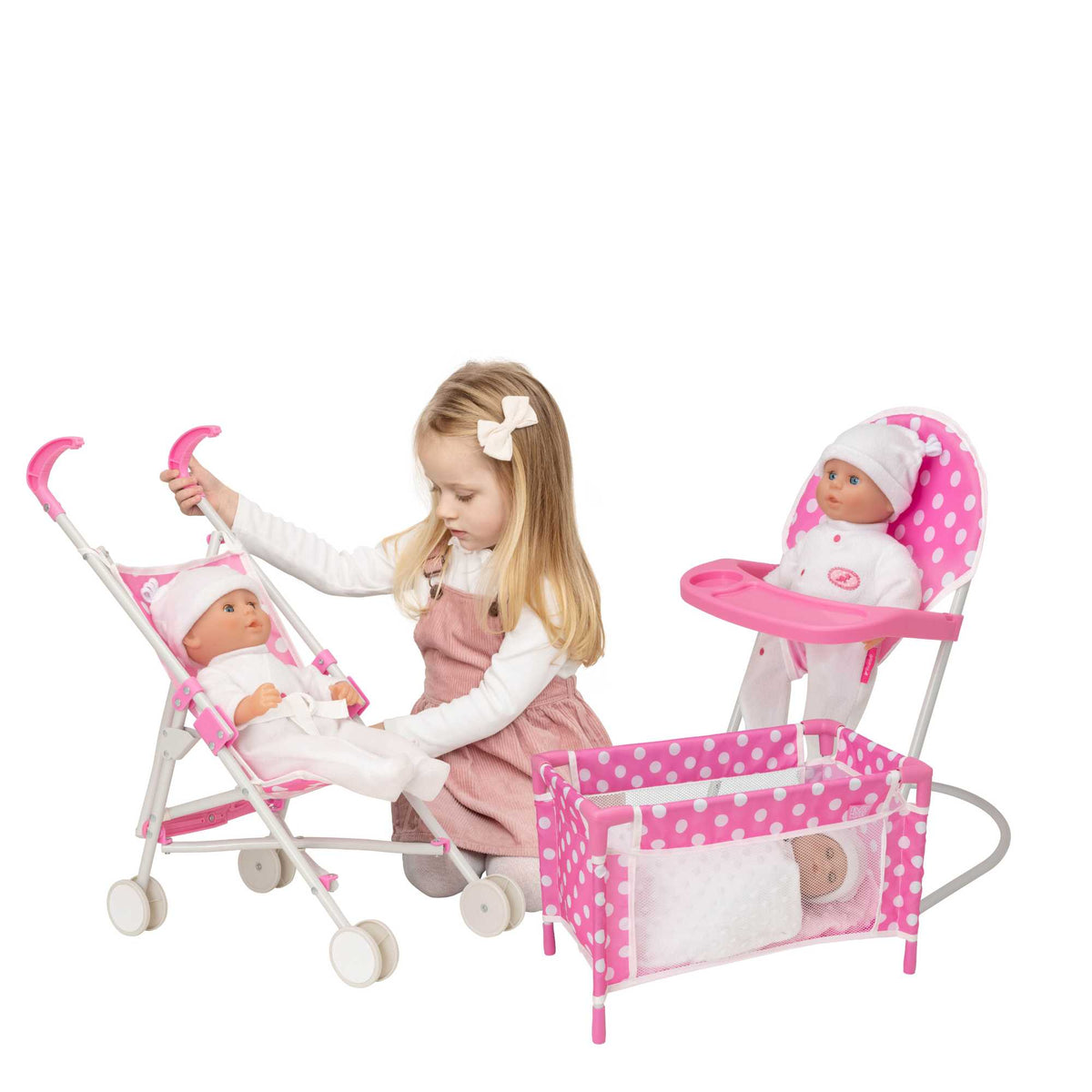 Dolly Tots Nursery Dolls Playset - Complete and Interactive Toy Nursery Set for Dolls, Ideal for Imaginative Play