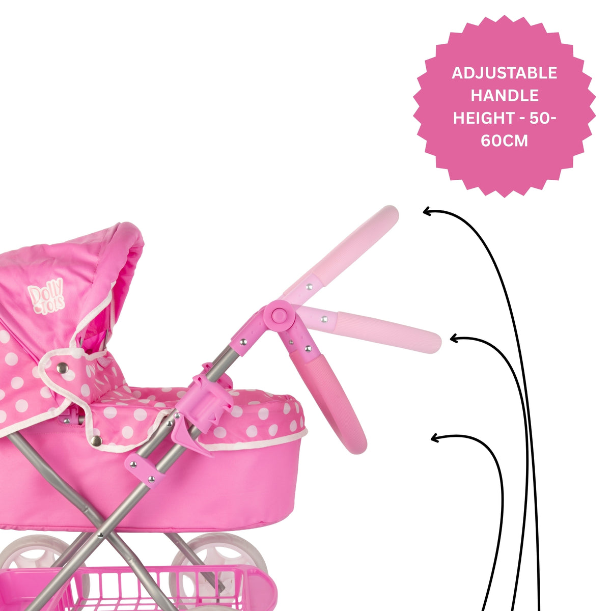 Dolly Tots Cherish Pram - Pink
