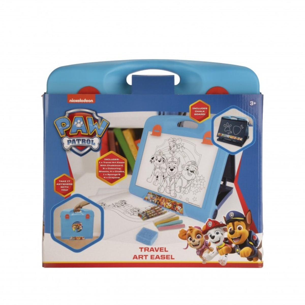 Paw Patrol Travel Easel – Foldable Drawing Board with Accessories