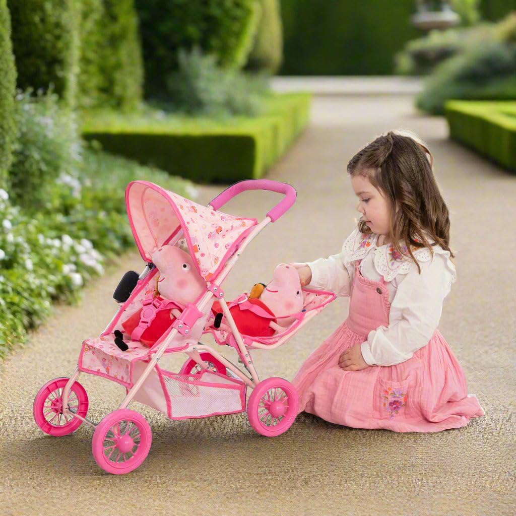 Peppa Pig Tandem Twin Doll Stroller