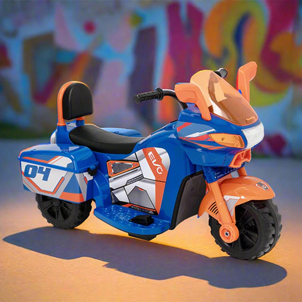 EVO 6v Kids Electric Ride-On Zoom Sports Bike - Blue Electric Ride Ons