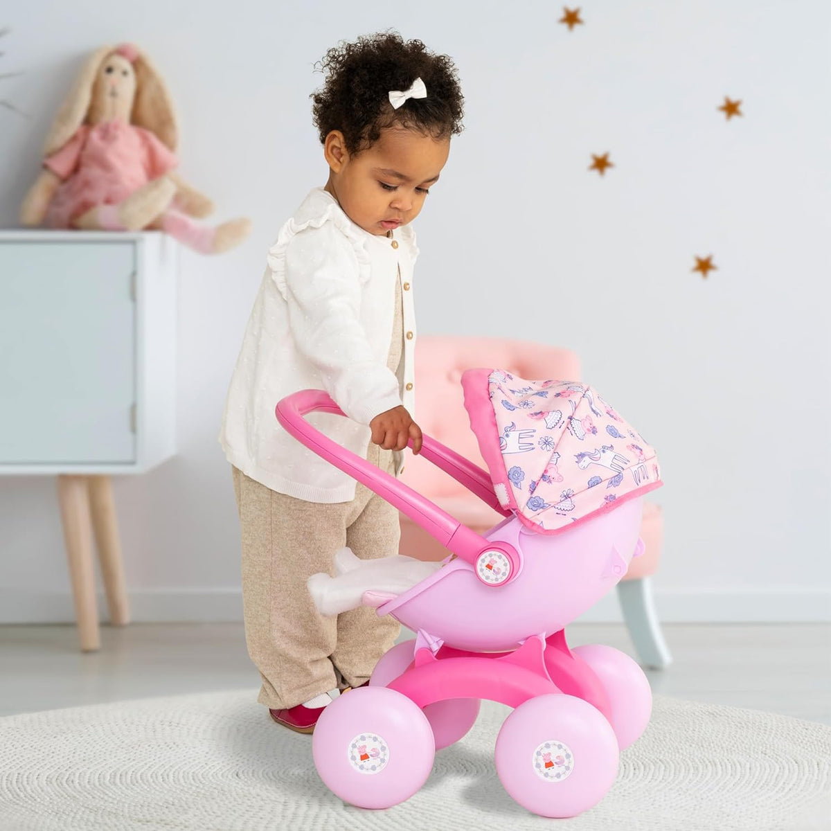 Peppa Pig 4 in 1 My First Dolls Pram - Pink Prams