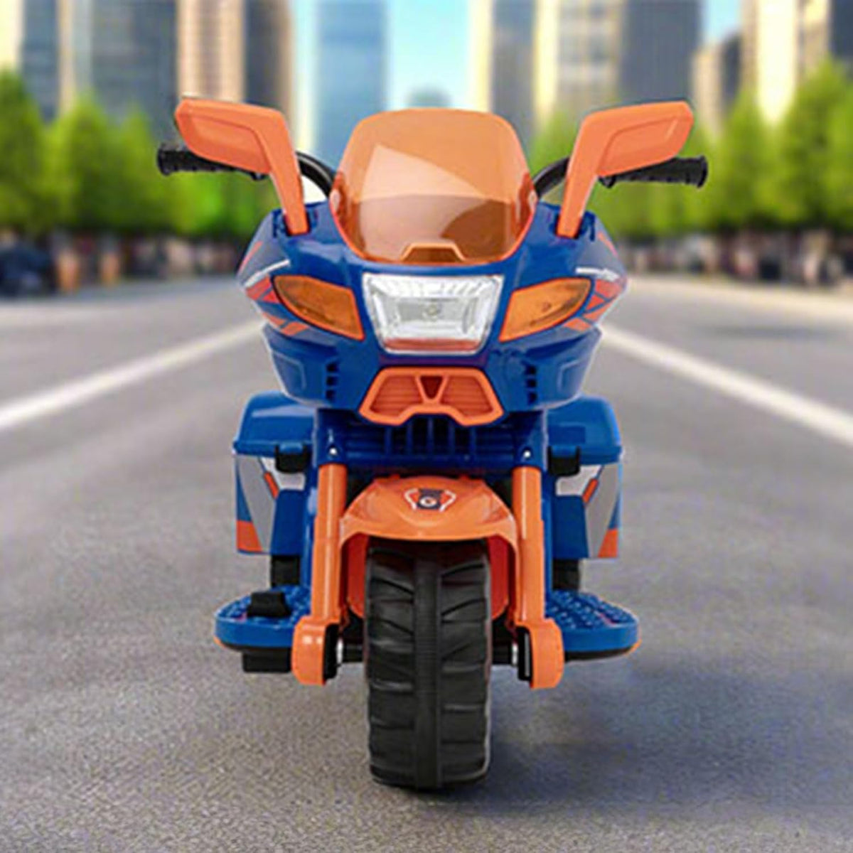 EVO 6v Kids Electric Ride-On Zoom Sports Bike - Blue Electric Ride Ons