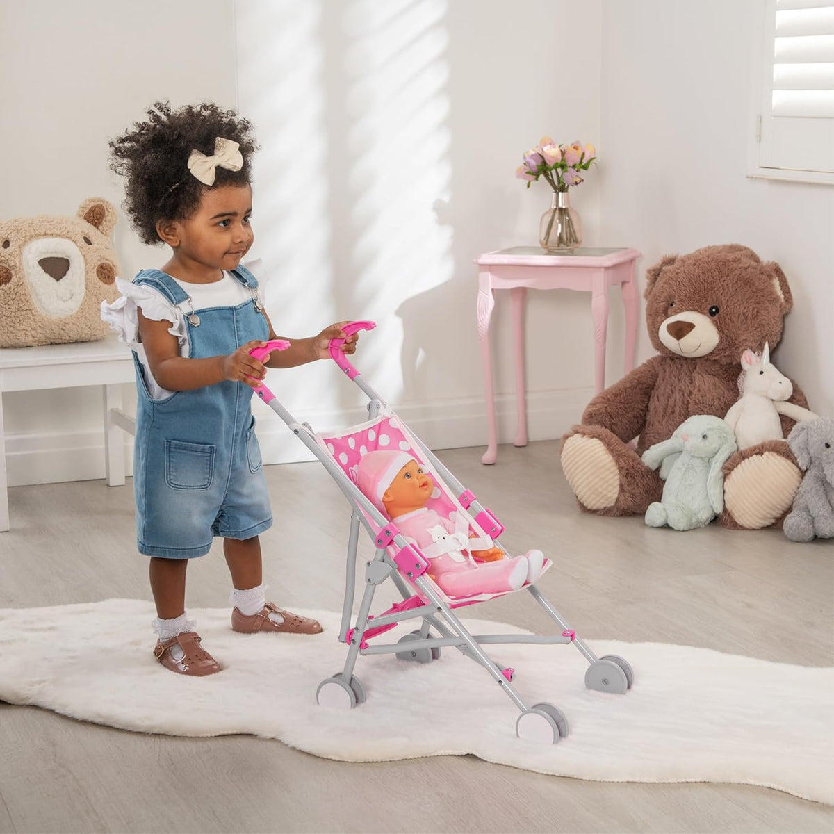 Dolly Tots Dolls Stroller - Includes Doll Pushchairs