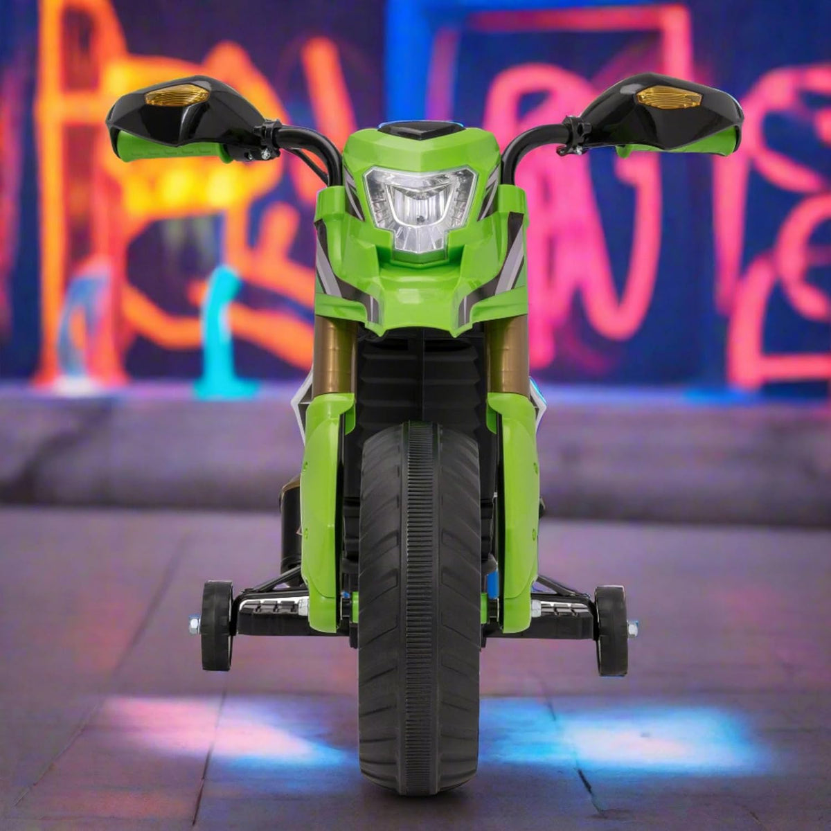 Evo 6V Kids Electric Ride On | Green Motorbike