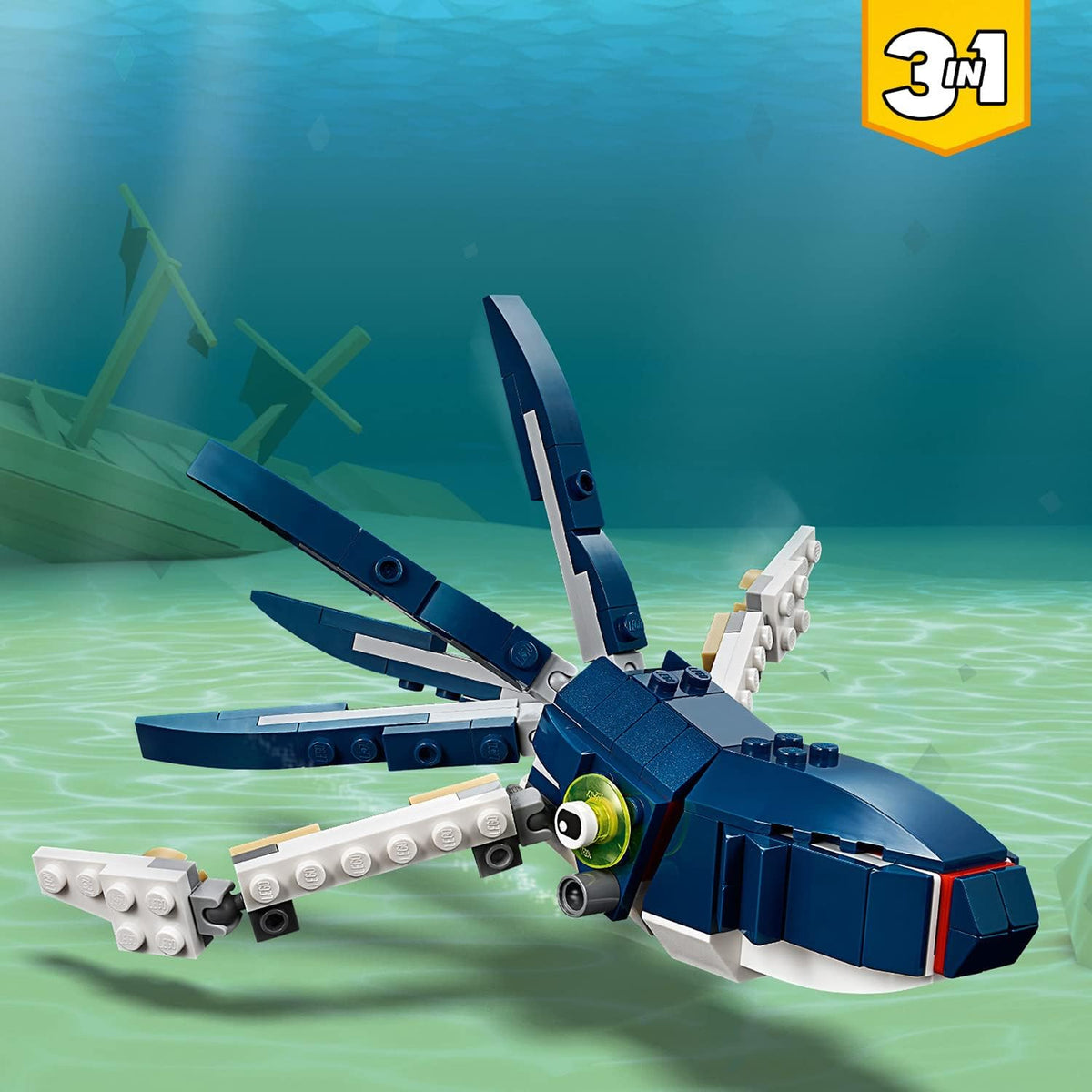 LEGO Creator 3in1 Deep Sea Creatures Shark Toy Set 31088