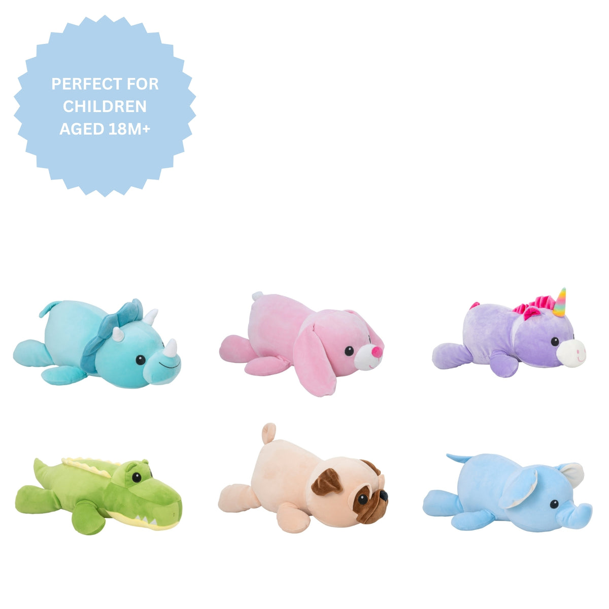 Cosy Cuddles Animal Plush Cushion - Elephant Soft Toys
