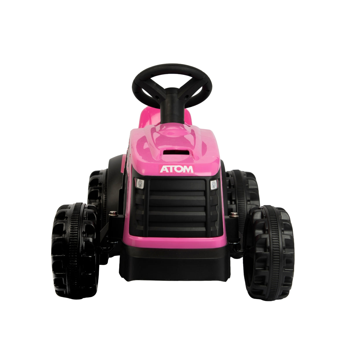 ATOM 6V Electric Ride On Tractor With Trailer - Pink Electric Ride Ons