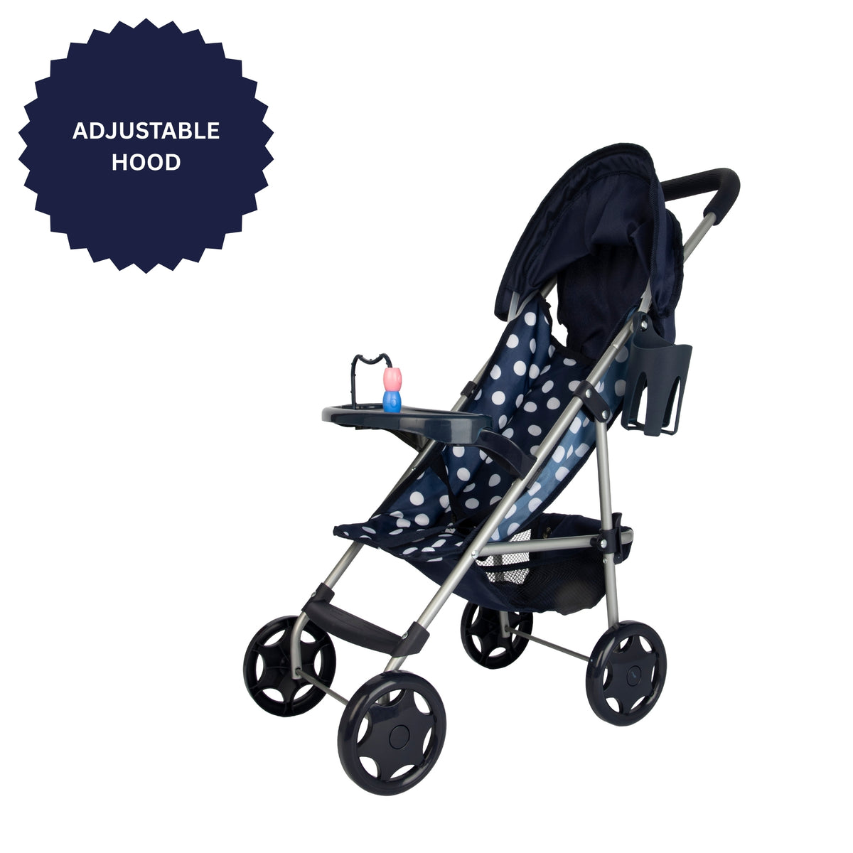 Dolly Tots Playtime Dolls Pushchair - Navy Prams