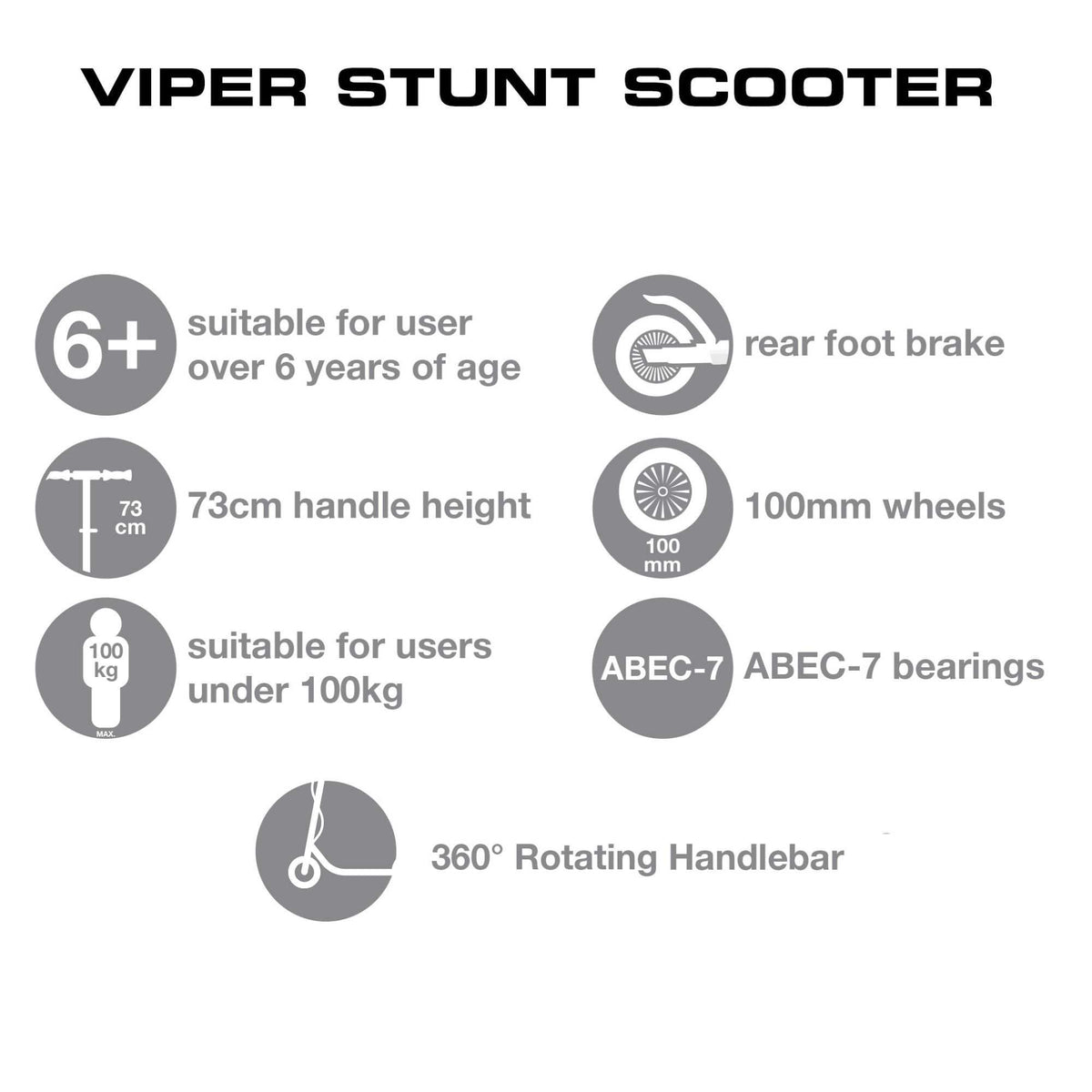 EVO Viper Stunt Scooter - Grey Scooters