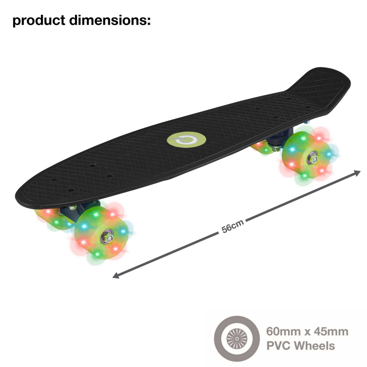 EVO 22&quot; Light Up Penny Board - Black