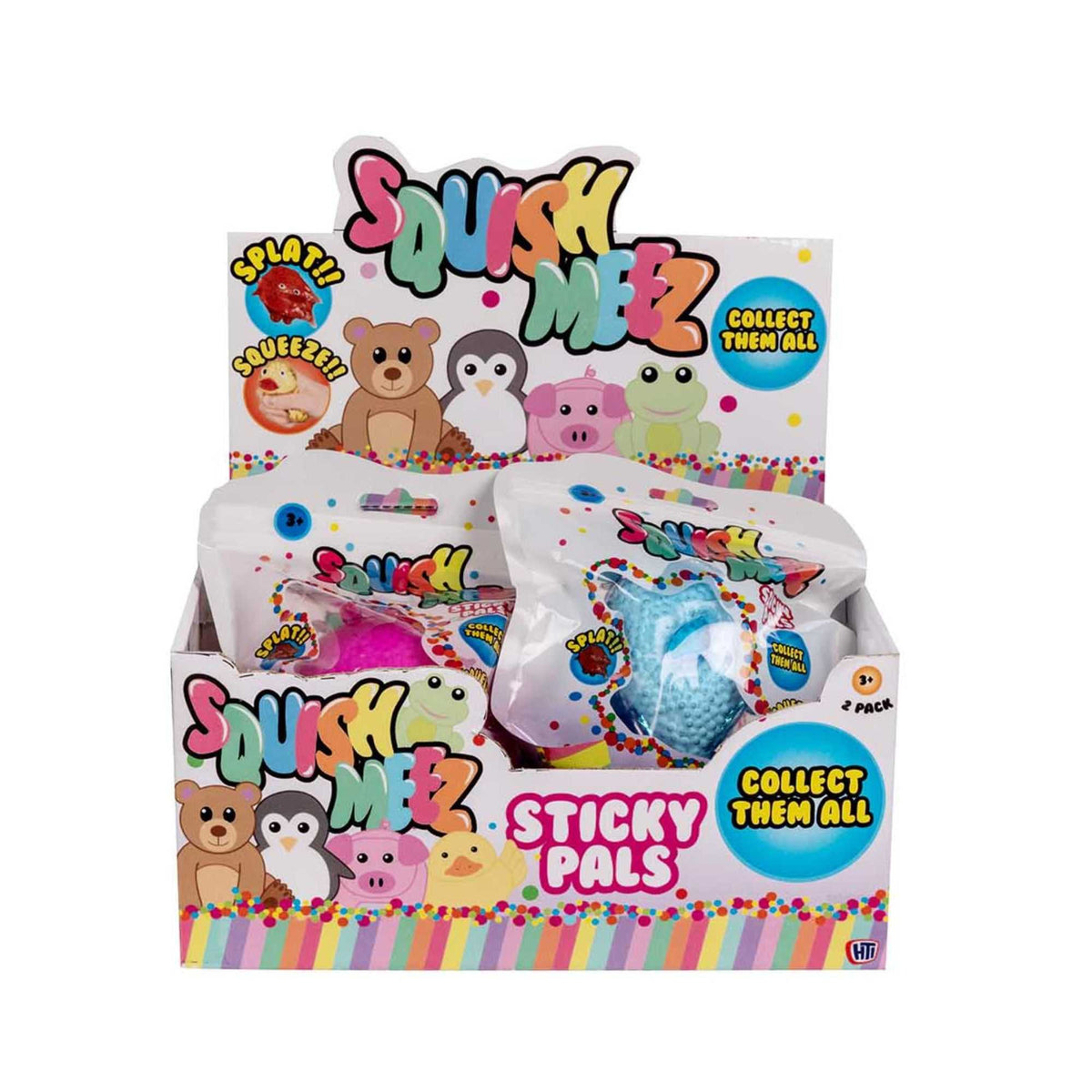 Squish-Meez Sticky Pals 12 Pack Fidget Toys Toy Playsets