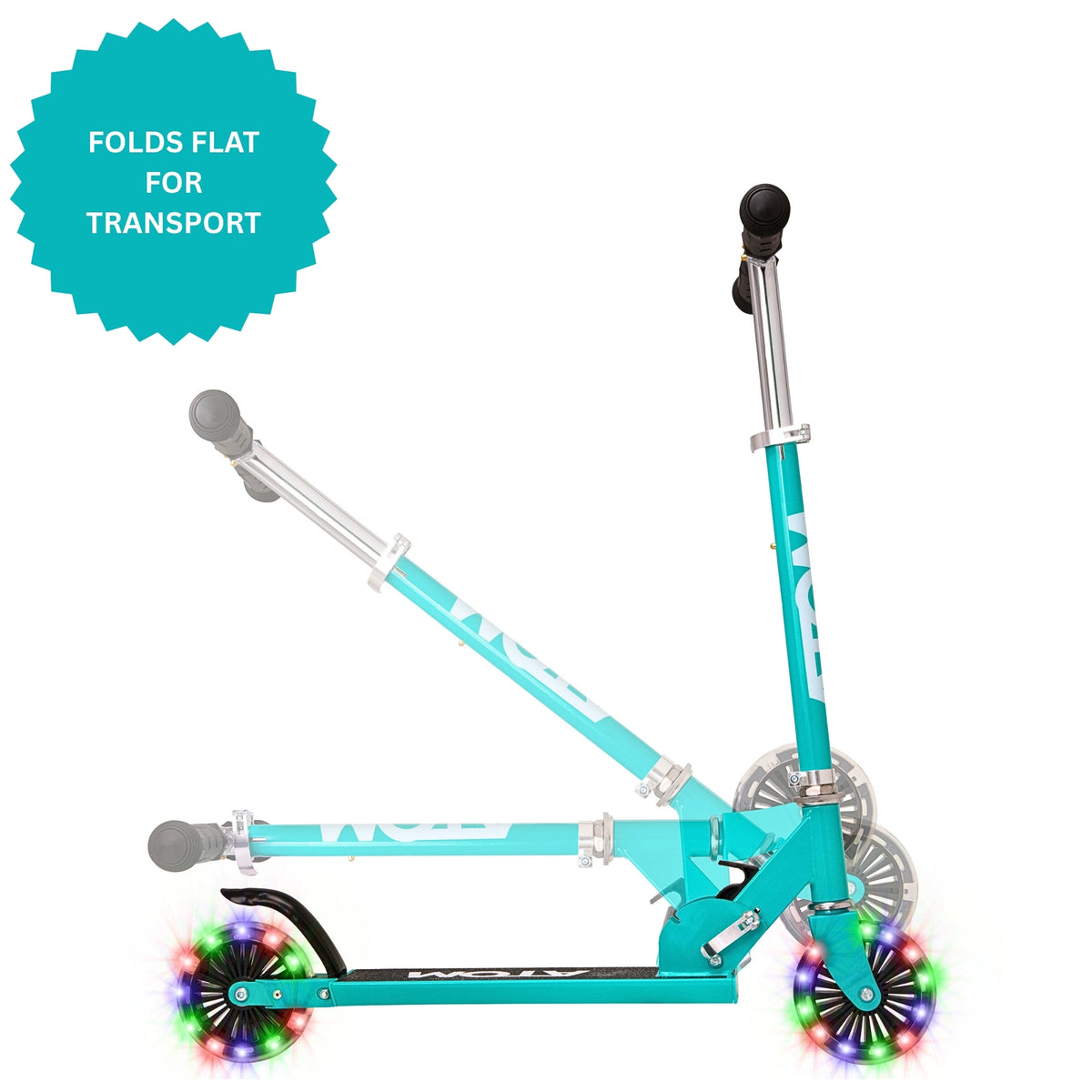 ATOM Light Up Inline Scooter - Teal Scooters