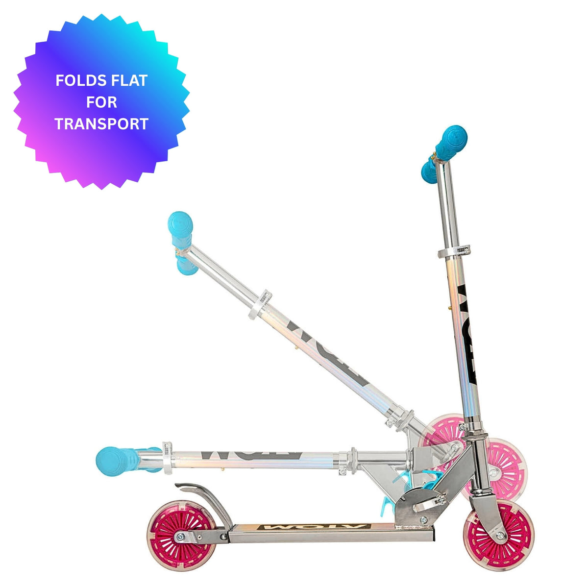 ATOM Light Up Inline Scooter - Holographic Scooters