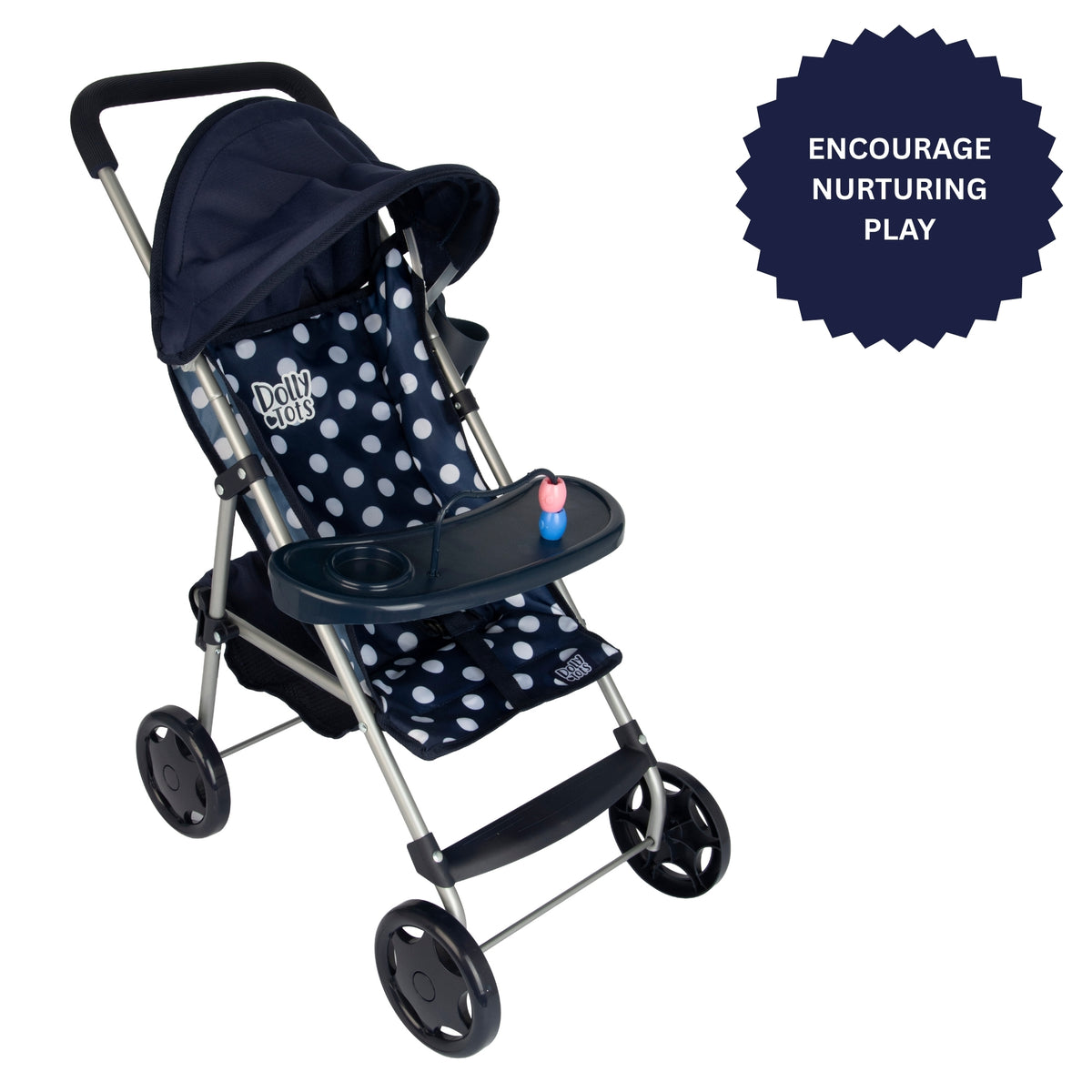Dolly Tots Playtime Dolls Pushchair - Navy Prams