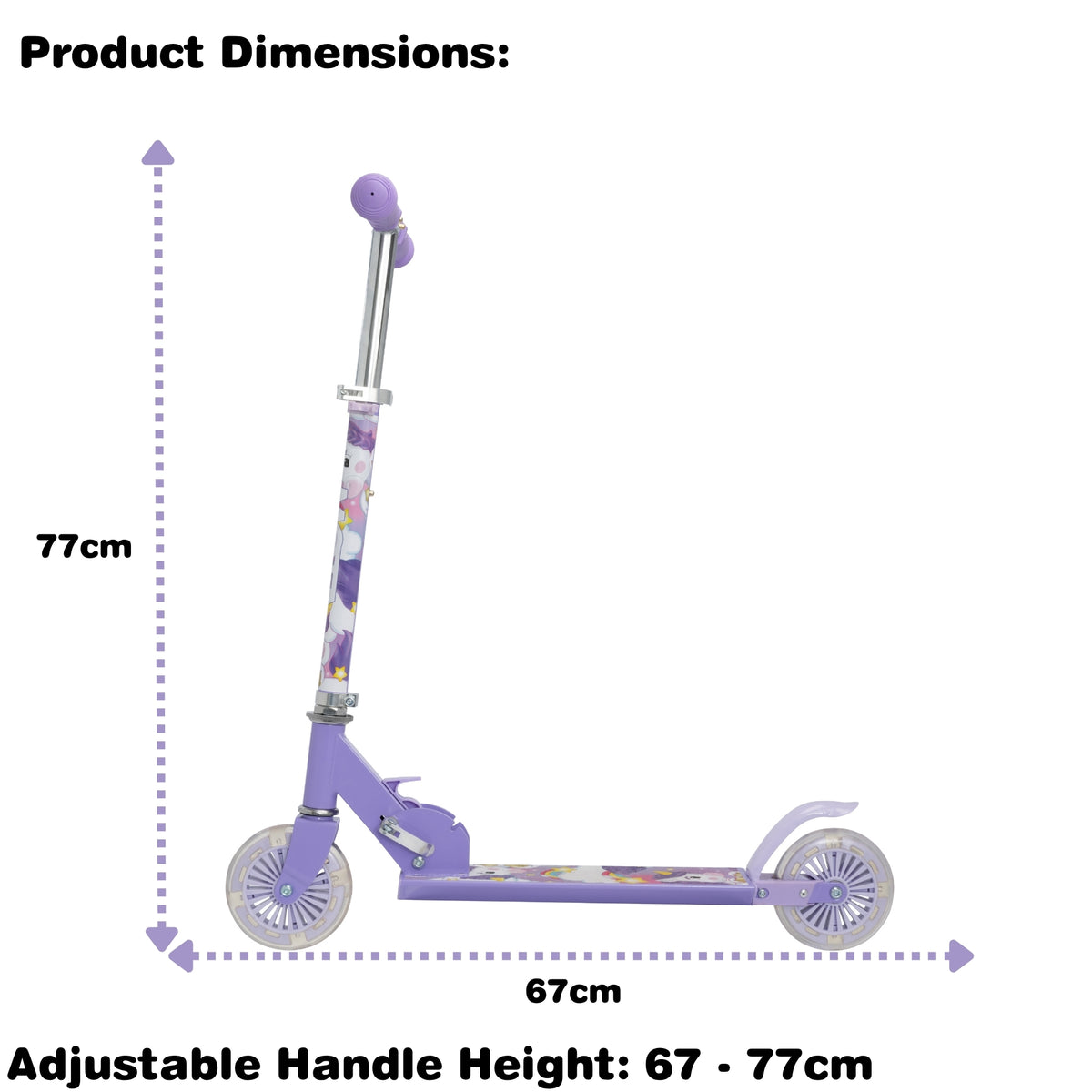 ATOM Light Up Inline Childrens Scooter - Unicorn