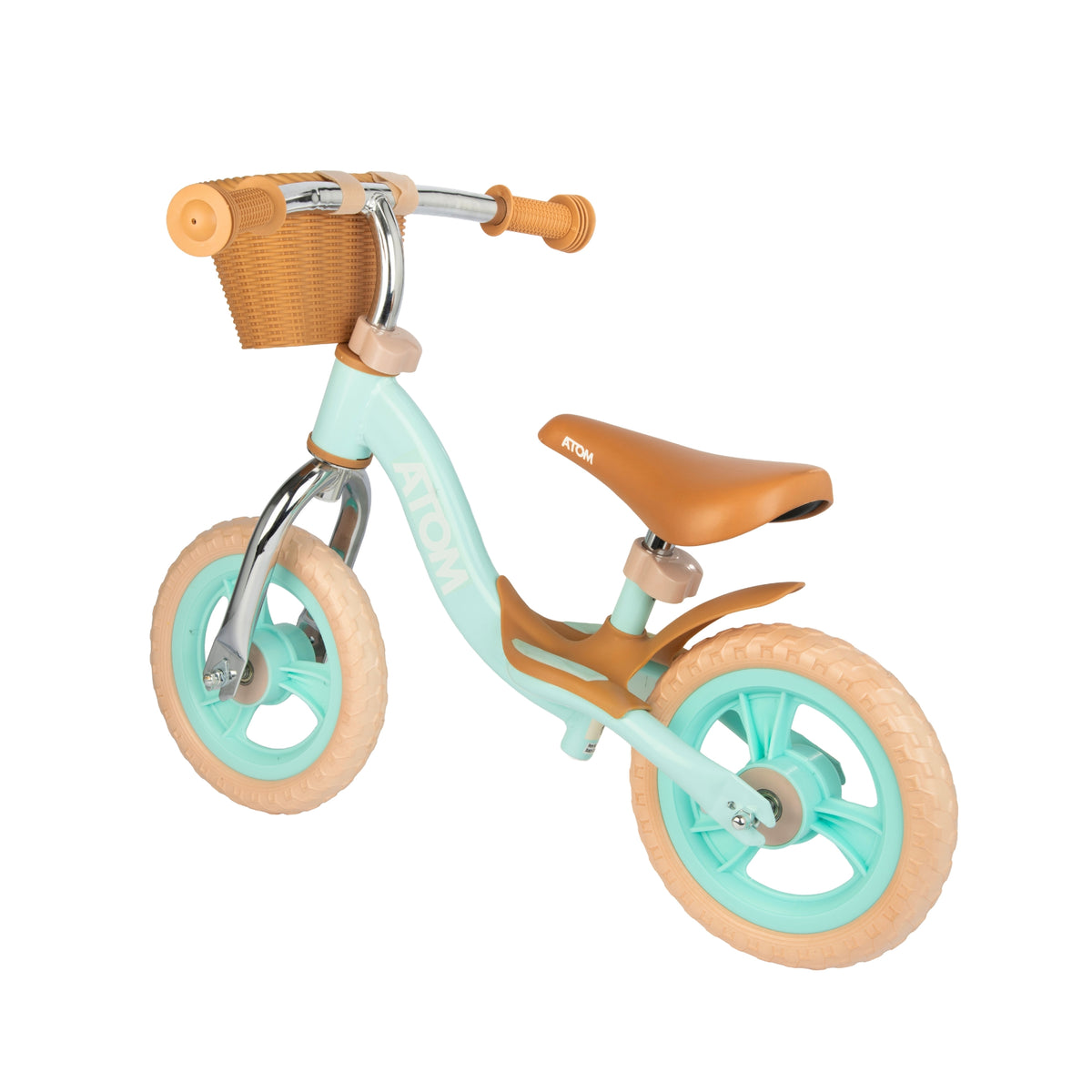 ATOM 10&quot; Glider Bike With Basket - Mint Green