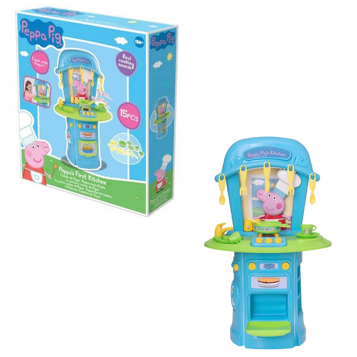 Peppa Pig My First Kitchen with 15 Accessories Kitchens &amp; Household