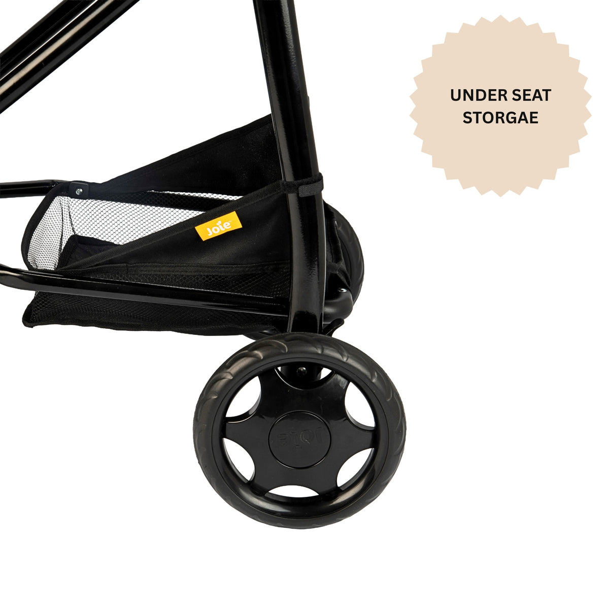 Joie Evalite Stone &amp; Black Dolls Pram - 9 Play Modes Prams