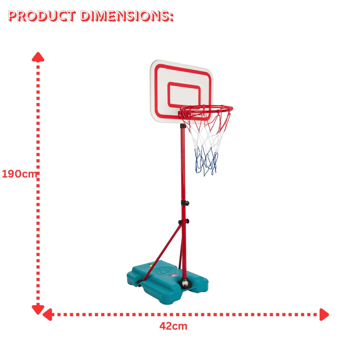 2-in-1 Kids Basketball Hoop Set with Adjustable Height, Sticky Dart Board, Velcro Darts, 3 Mini Balls, Ball Pump, and Water-Fillable Base for Indoor and Outdoor Play