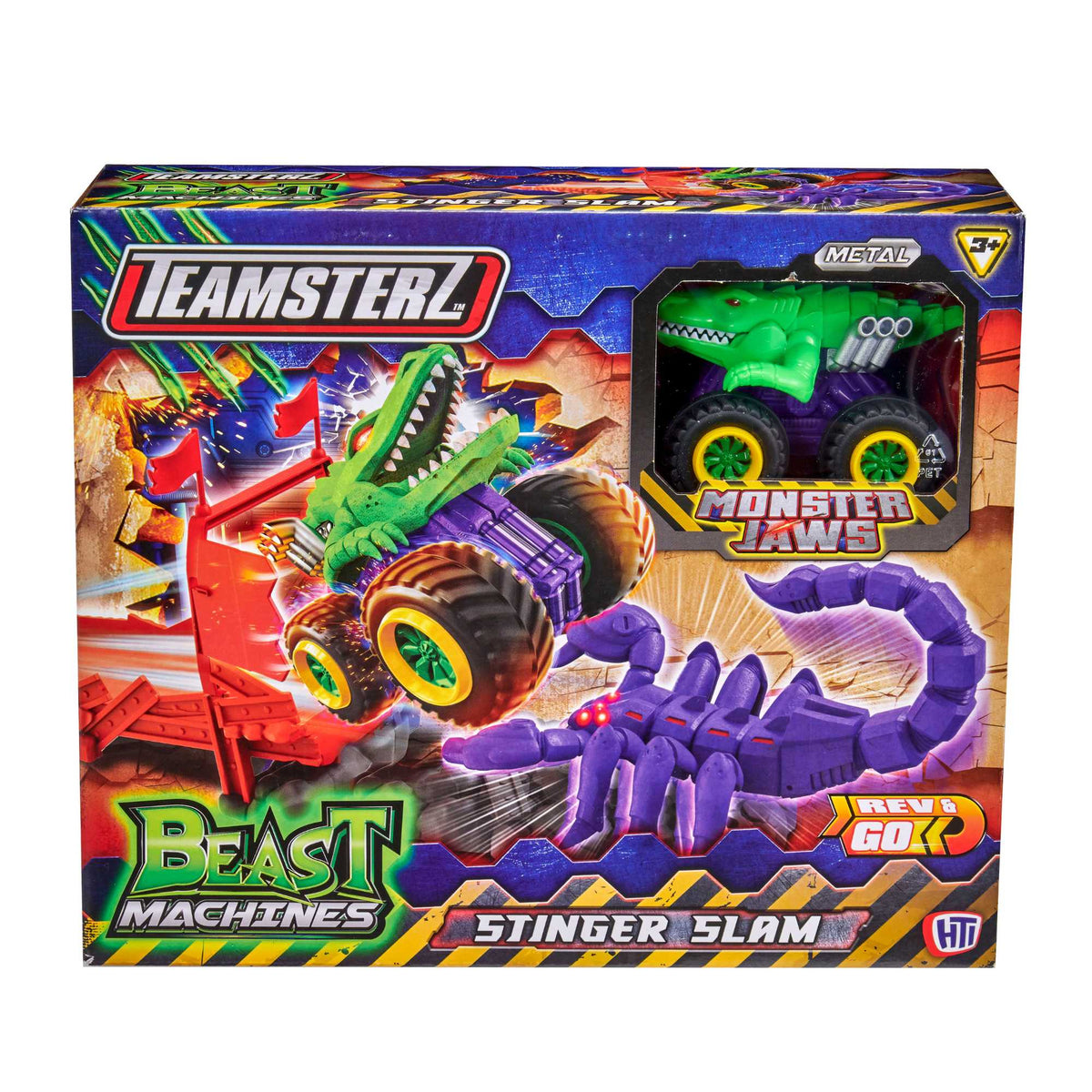 Teamsterz Monster Jaws Scorpion Slam Playset | 1 Die-Cast Monster Car Included