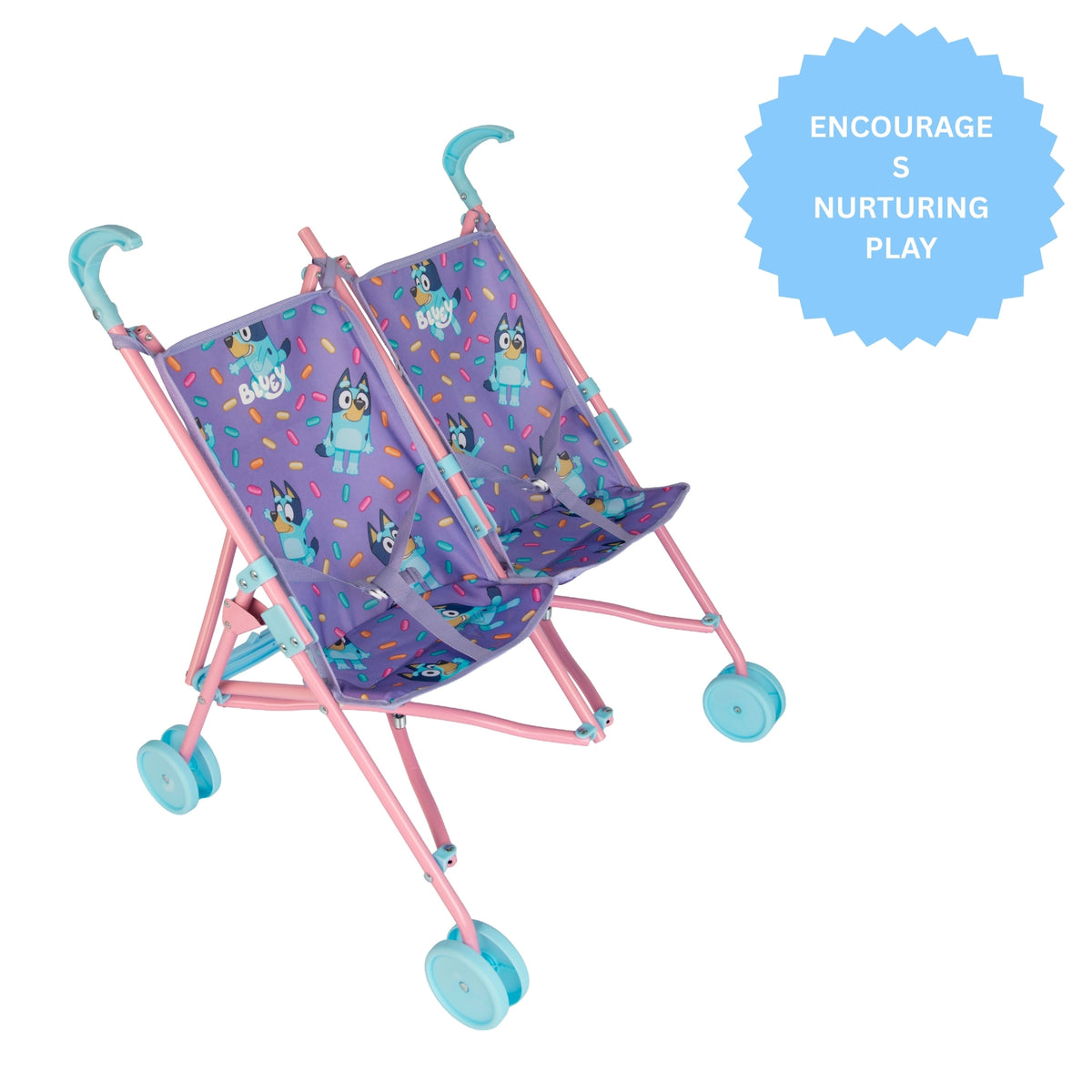 Bluey Twin Dolls Buddy Buggy Prams