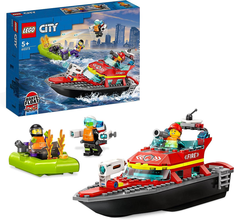 LEGO City Fire Rescue Boat Toy Building Set