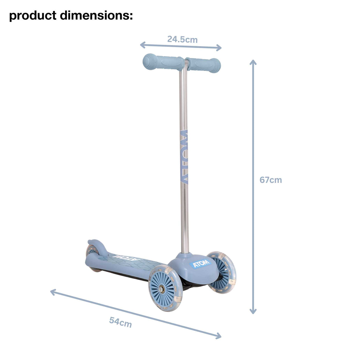 ATOM Light-Up Move &#39;N&#39; Groove Scooter - Blue